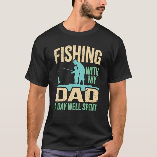 Fishing With Dad  Sons & Daughters Fish Team Angle T-Shirt (Vorderseite)