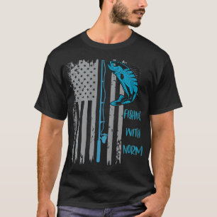 Fishing With Norm - Amerikanische Flagge - T-Shirt