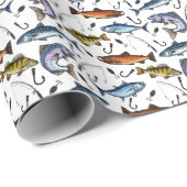 Fishing Wrapping Paper Geschenkpapier (Rolleneckpunkt)