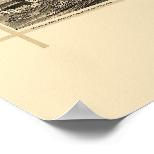 Fishkill, NY Panoramic Map - 1886 Poster (Ecke)