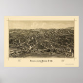 Fishkill, NY Panoramic Map - 1886 Poster (Vorne)