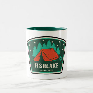 Fishlake National Forest Camping Zweifarbige Tasse