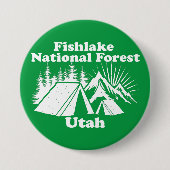 Fishlake National Forest Utah Button (Vorderseite)
