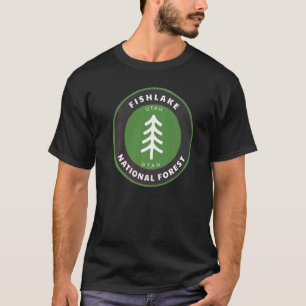 Fishlake National Forest Utah Ut Baum Abzeichen T-Shirt