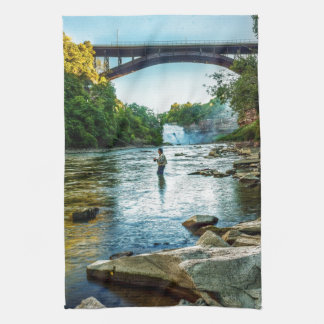 Fishman des Genesee Handtuch