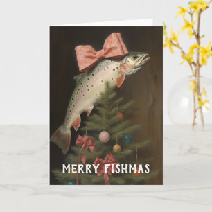 Fishmas-Baum-Weihnachtskarte Karte