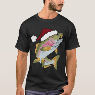 Fishmas-Hut â€” Santa-Forelle-Weihnachtskunst T-Shirt