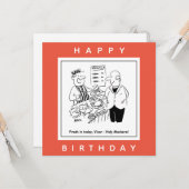 Fishmonger bietet Vicar Holy Mackerel Cartoon Karte (Vorderseite/Rückseite Beispiel)