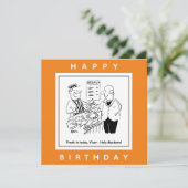 Fishmonger bietet Vicar Holy Mackerel Cartoon Karte (Stehend Vorderseite)