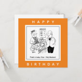 Fishmonger bietet Vicar Holy Mackerel Cartoon Karte (Vorderseite/Rückseite Beispiel)