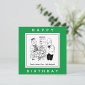 Fishmonger bietet Vicar Holy Mackerel Cartoon Karte (Stehend Vorderseite)