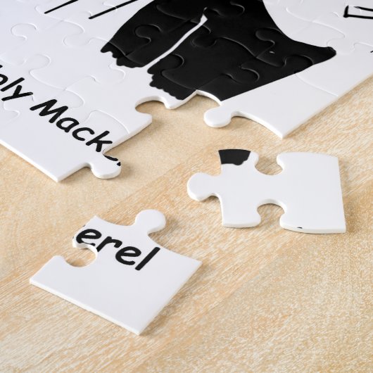 Fishmonger bietet Vicar Holy Mackerel Cartoon Puzzle (Seite)