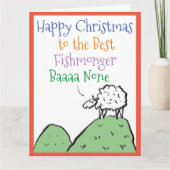 Fishmonger Happy Christmas Card Karte (Vorderseite)