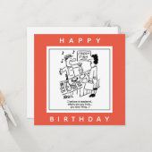 Fishmonger singt über Mackerel-Cartoon Karte (Vorderseite/Rückseite Beispiel)