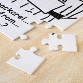 Fishmonger singt über Mackerel-Cartoon Puzzle (Seite)