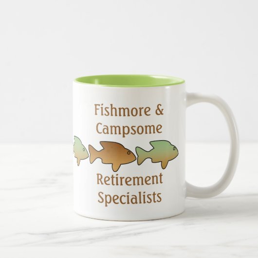 Fishmore u. Campsome, Ruhestands-Tasse Zweifarbige Tasse (Rechts)