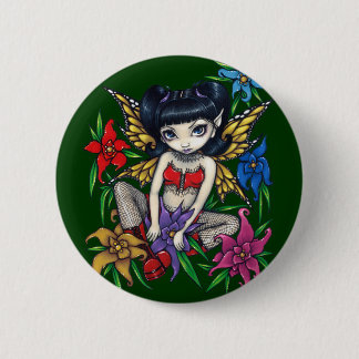 "Fishnets-und Blumen-" Knopf Button