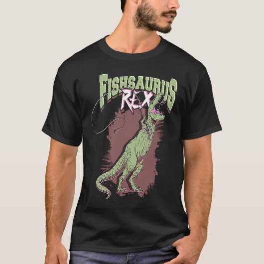 Fishsaurus rex u2013 Forellenfischen Rex T-Shirt (Vorderseite)