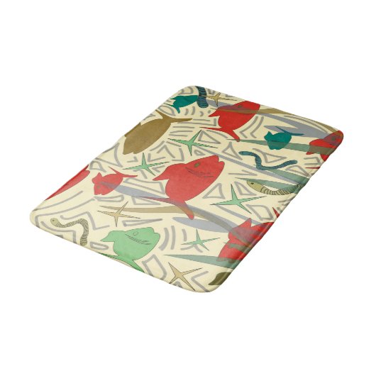 Fishswarm Bathmat Badematte (Schrägansicht)