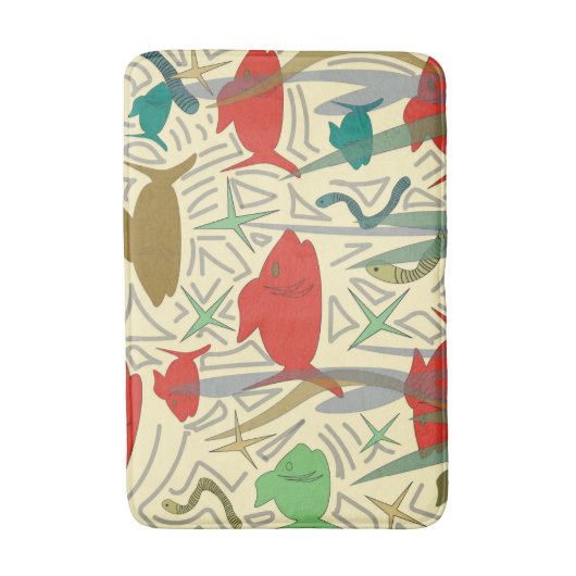 Fishswarm Bathmat Badematte (Vorderseite Vertikal)