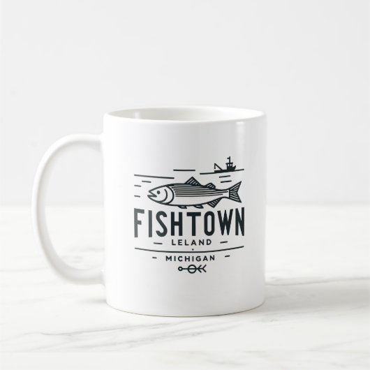 Fishtown Leland Michigan Vacation Kaffeetasse (Links)