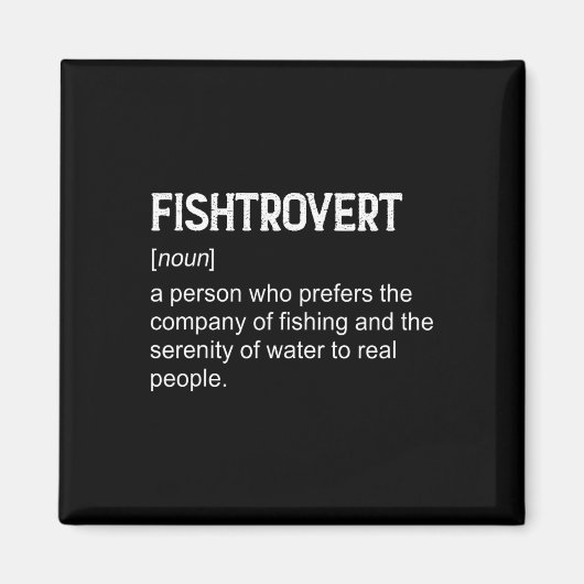 Fishtrovert Byss Angeln Bootfahren Definition Wört Magnet (Vorne)