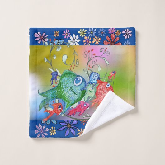 Fishy Antizipation Badetuch Set (Waschlappen)