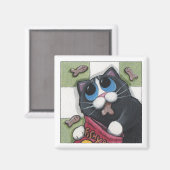 Fishy Bites - Cat Magnet (Vorderseite/Rückseite)