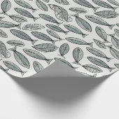 Fishy Blätter Geschenkpapier (Ecke)