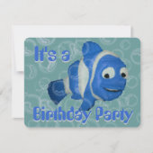 FiShY (blau) Geburtstagsparty Einladung (Vorderseite)