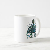 Fishy Blue Octopus Kaffeetasse (VorderseiteRechts)