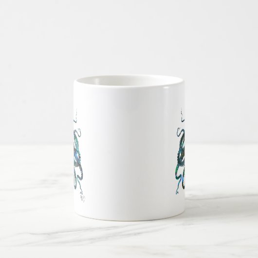 Fishy Blue Octopus Kaffeetasse (Mittel)