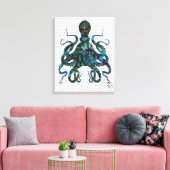 Fishy Blue Octopus Leinwanddruck (Insitu (Wohnzimmer))