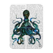 Fishy Blue Octopus Magnet (Vertikal)