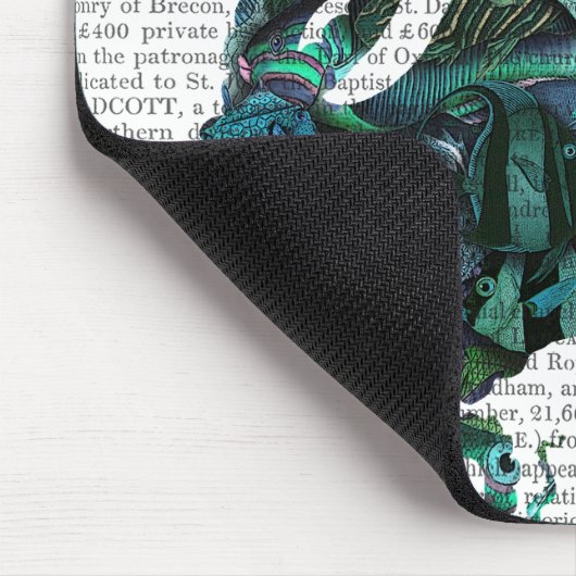 Fishy Blue Octopus Mousepad (Ecke)