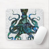 Fishy Blue Octopus Mousepad (Mit Mouse)