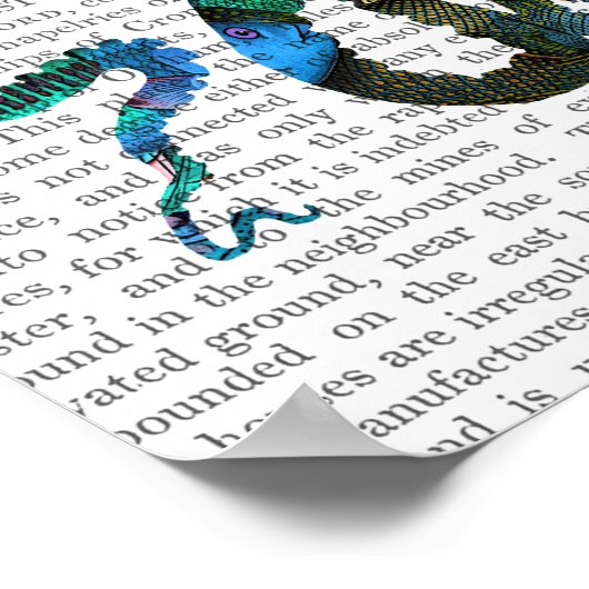 Fishy Blue Octopus Poster (Ecke)