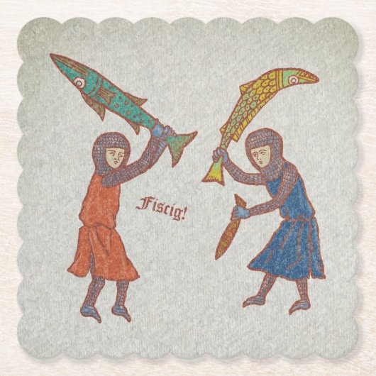 Fishy Fight Untersetzer (Vorderseite)