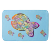Fishy Fishy Blue Badematte (Vorderseite)