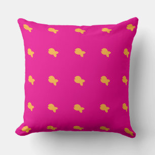 Fishy Fishy Kids Hot Pink Throw Kissen Kissen
