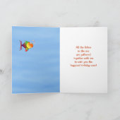 Fishy Fun Kids Personalized Birthday Card Karte (Innenseite)