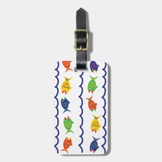 Fishy Luggage Tag Gepäckanhänger (Vorderseite vertikal)
