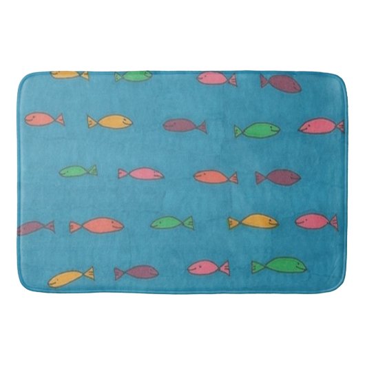 Fishy Pattern Bath Mat Badematte (Vorderseite)