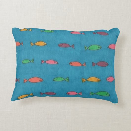 Fishy Pattern Zierkissen (Rückseite)