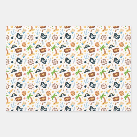 Fishy Pirate Pack Packpapier Geschenkpapier Set (Vorderseite 2)