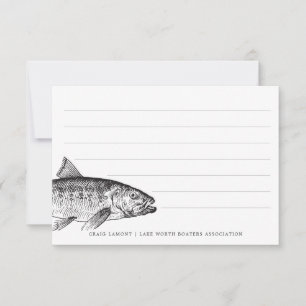 Fishy Thoughts Funny Personalisiert Stationary Mitteilungskarte