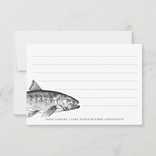 Fishy Thoughts | Funny Personalisiert Stationary Mitteilungskarte (Vorderseite)