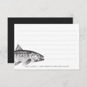Fishy Thoughts | Funny Personalisiert Stationary Mitteilungskarte (Vorne/Hinten)