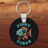Fishy Vibes — Funny Fish Schlüsselanhänger (Vorderseite)