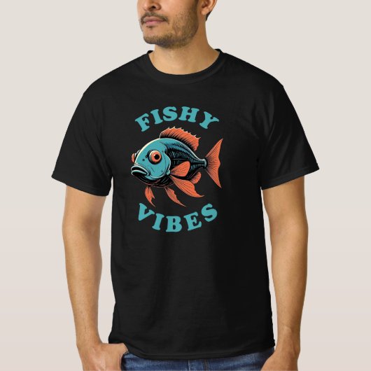 Fishy Vibes — Funny Fish T-Shirt (Vorderseite)